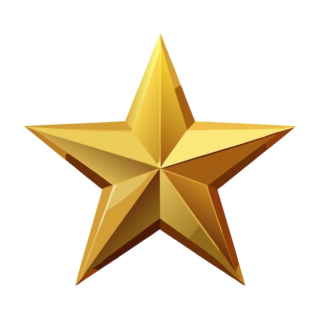 Una estrella dorada con fondo blanco