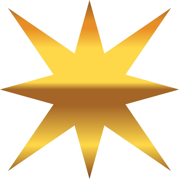 Estrella dorada con fondo transparente