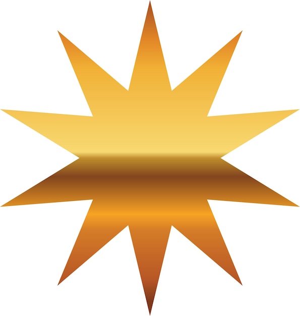 Estrella dorada con fondo transparente