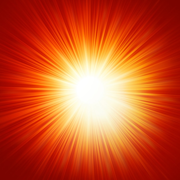 Estrella estalló fuego rojo y amarillo.