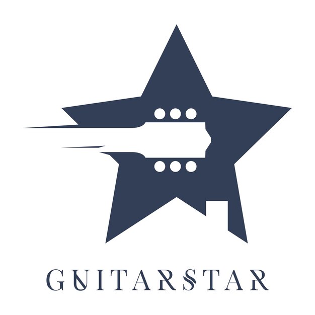 una estrella con una estrella en ella que dice guitarra en ella