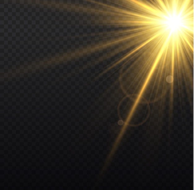 Estrella explosión amarillo resplandor luces rayos del sol