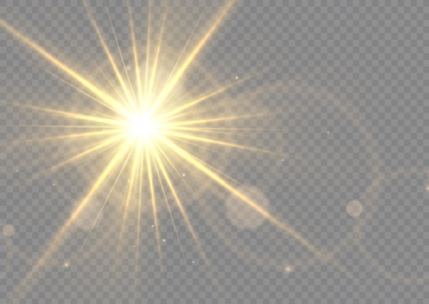 Estrella explosión amarillo resplandor luces rayos del sol