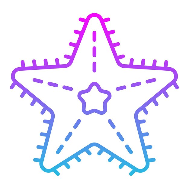 una estrella en forma de estrella con un contorno azul en ella