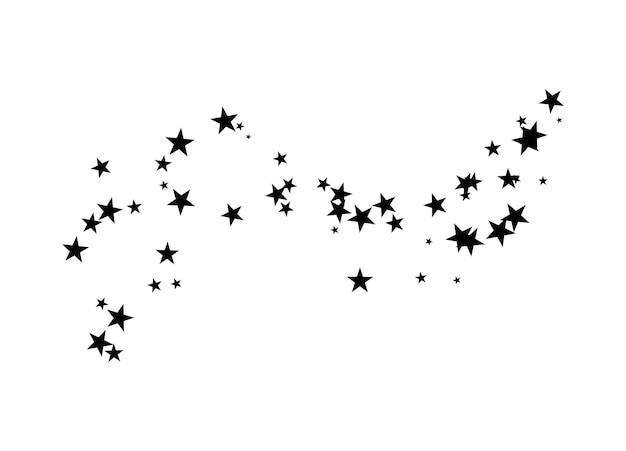 Estrella de fuegos artificiales corriente de fuente aleatoria Estrella caída Estrellas sobre un fondo blanco