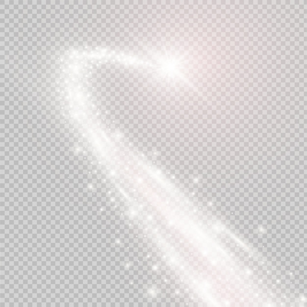 estrella fugaz brillante. Polvo de estrellas.