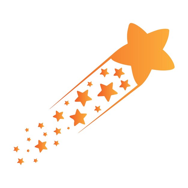 Estrella fugaz con el rastro de las estrellas