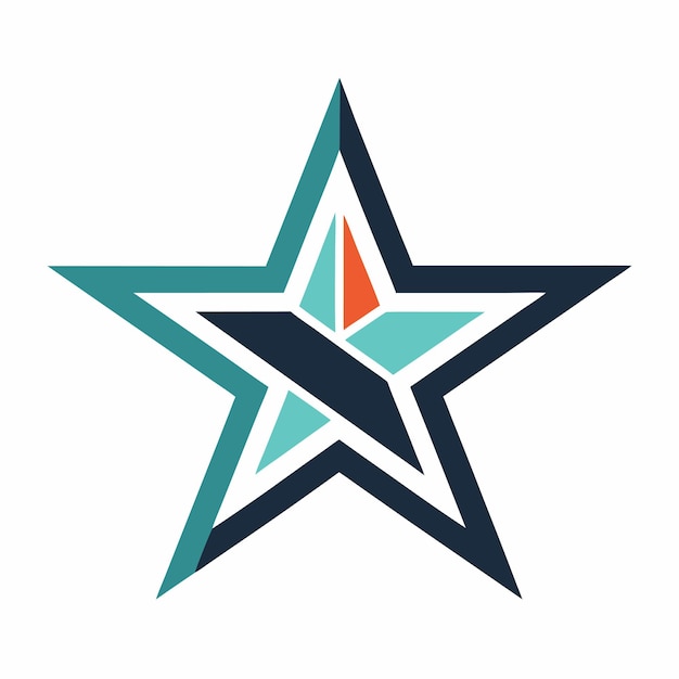 Estrella geométrica Concepto de diseño del logotipo