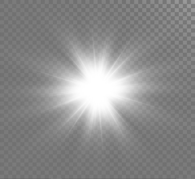 Estrella hermosa brillante aislada sobre fondo transparente