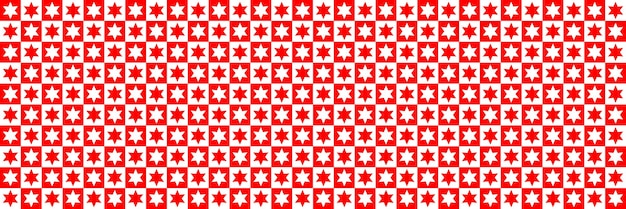 estrella horizontal roja y blanca para el patrón y el fondo