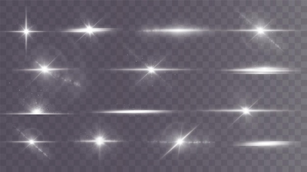 Estrella de luz blanca png. Luz sol blanca png. Flash de luz blanca png. ilustrador de vectores.