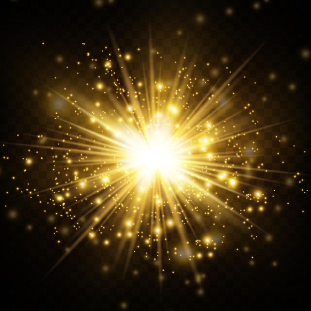 Estrella de luz dorada png Sol de luz dorada png Destello de luz dorada png vector ilustrador temporada de verano playa