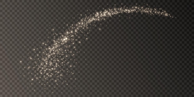 Vector estrella mágica dorada con polvo de brillo camino libre de vector de polvo de brillo png