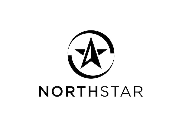estrella del norte logo vector icono ilustración estilo moderno