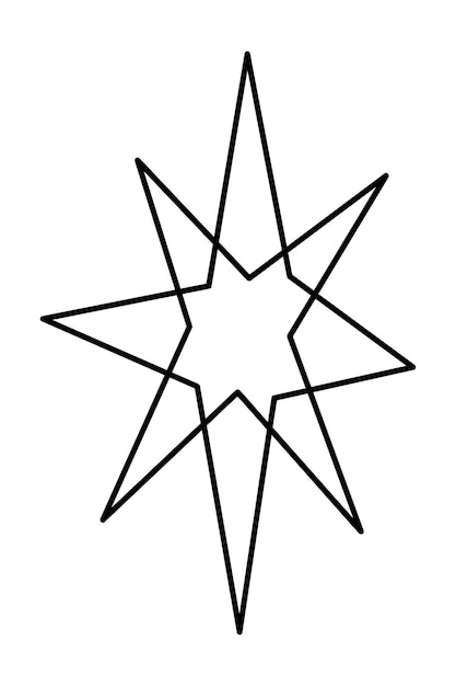 Estrella de ocho puntas Ilustración de dibujo artístico