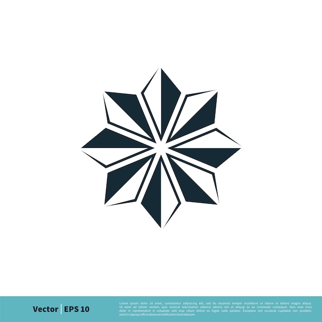 Estrella Ornamental Mandala Icono Vector Logo Plantilla Ilustración Diseño Vector EPS 10