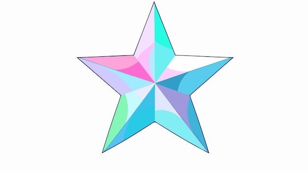 una estrella con un patrón colorido en ella