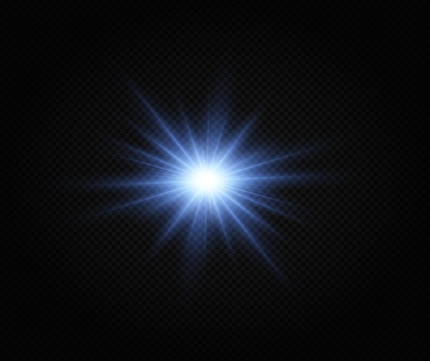 Estrella de plata brillante Efecto de luz Estrella brillante Estrella de Navidad La luz blanca brillante explota