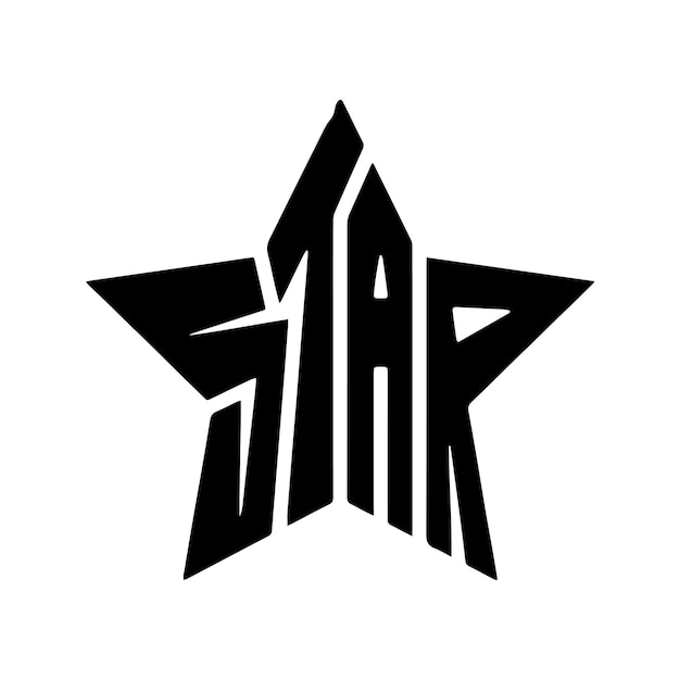una estrella que es negra y blanca