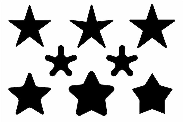 una estrella que es negra y blanca