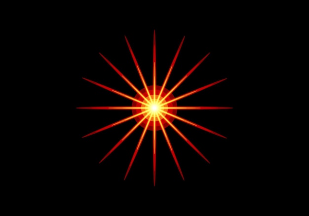 una estrella roja que está en un fondo negro
