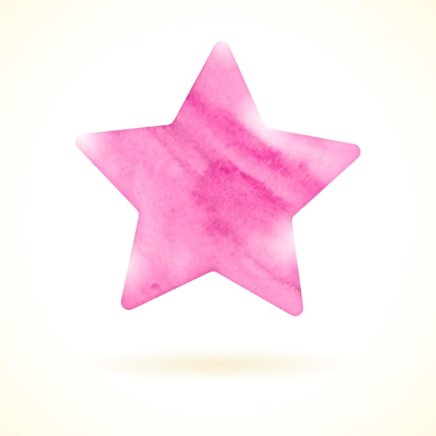 Estrella rosa acuarela