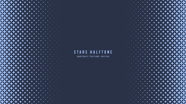 Estrella semitono patrón geométrico vector marco horizontal fondo abstracto azul