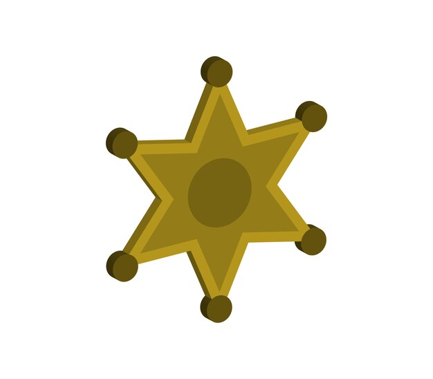 Estrella del sheriff tridimensional