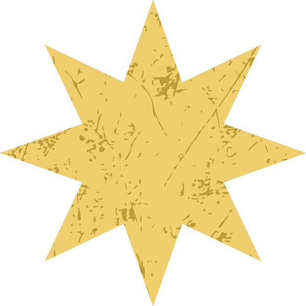 Vector estrella con textura grunge