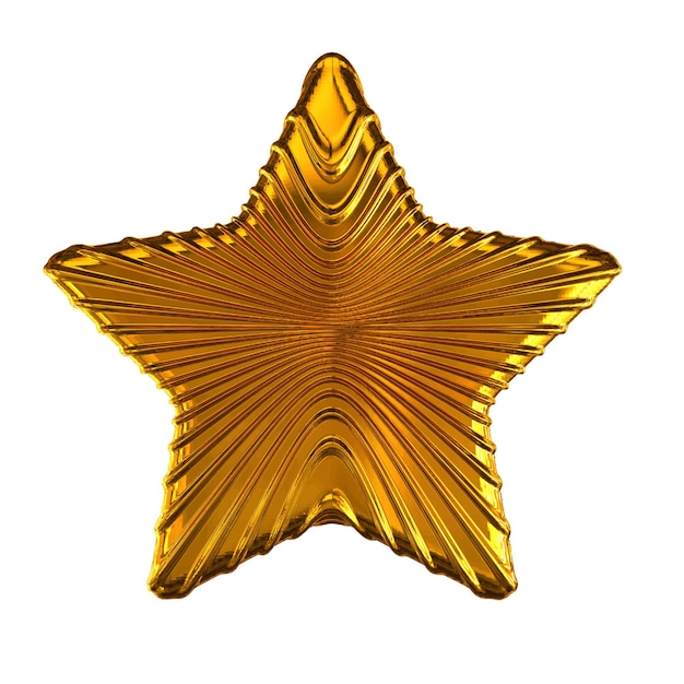 Estrellas acanaladas de oro