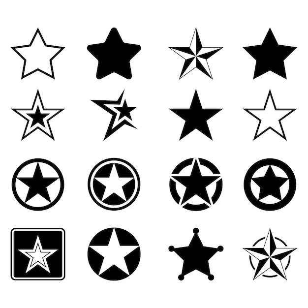 Estrellas aisladas sobre un fondo blanco