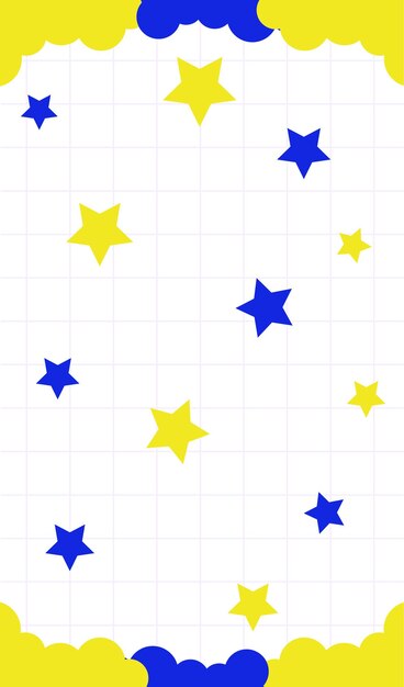 estrellas azules en una hoja blanca de papel
