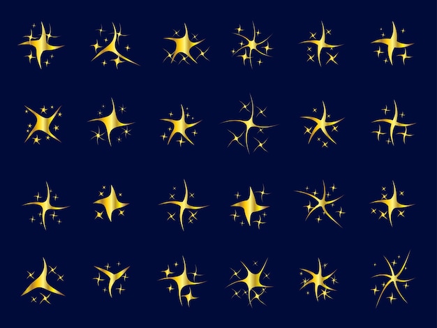 Vector estrellas brillantes chispas brillantes luz estrella y elementos brillantes ilustración de arte