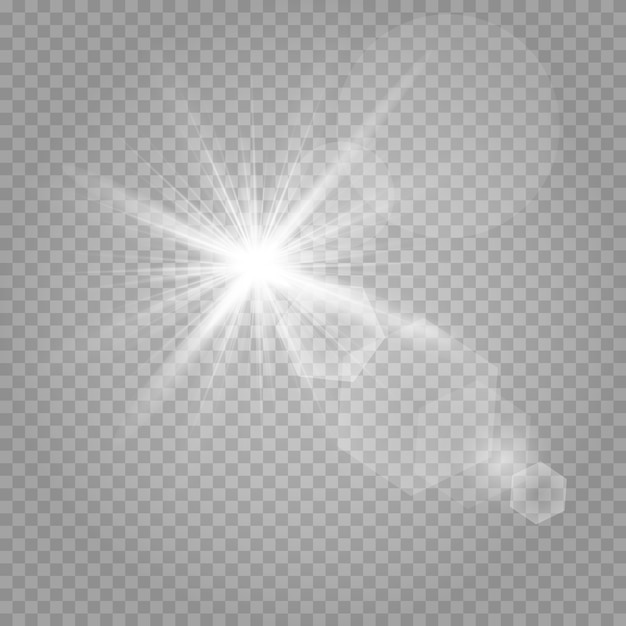 Estrellas brillantes y resplandor brillante