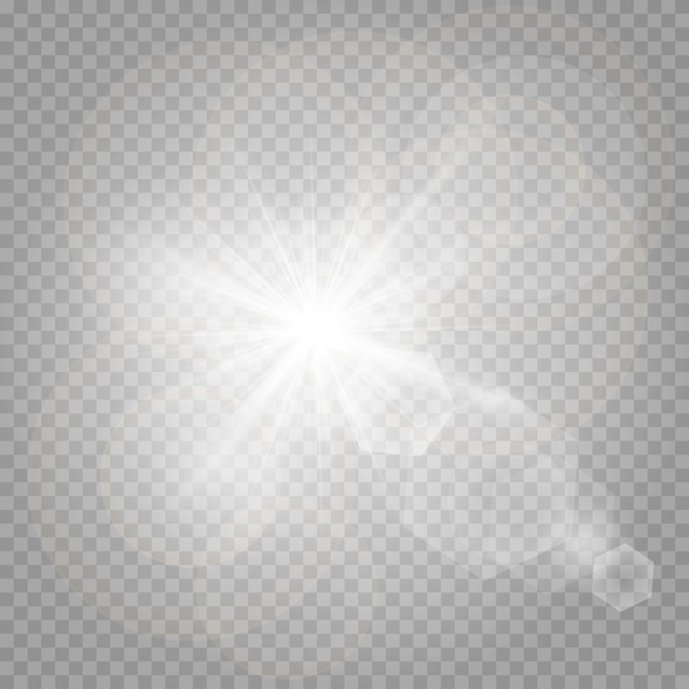 Estrellas brillantes y resplandor brillante