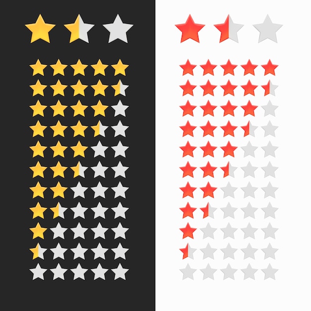 Estrellas de calificación aisladas.