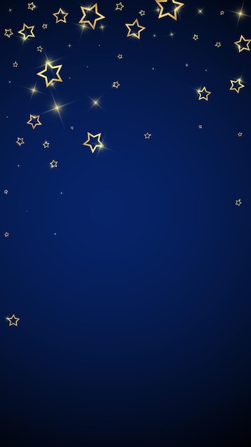 Estrellas centelleantes esparcidas volando al azar