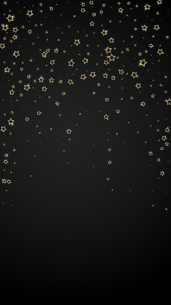 Estrellas centelleantes esparcidas volando al azar