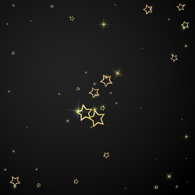 Estrellas centelleantes esparcidas volando al azar