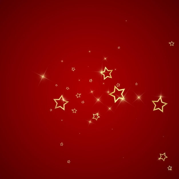 Estrellas centelleantes esparcidas volando al azar