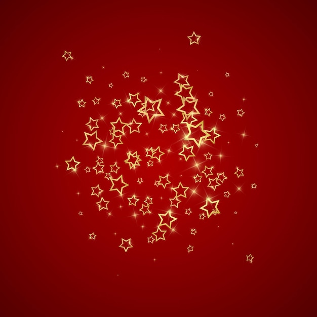 Estrellas centelleantes esparcidas volando al azar