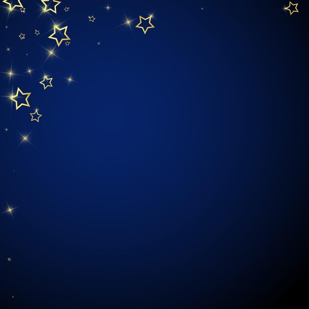 Estrellas centelleantes esparcidas volando al azar