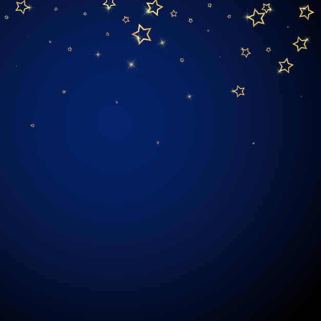 Estrellas centelleantes esparcidas volando al azar