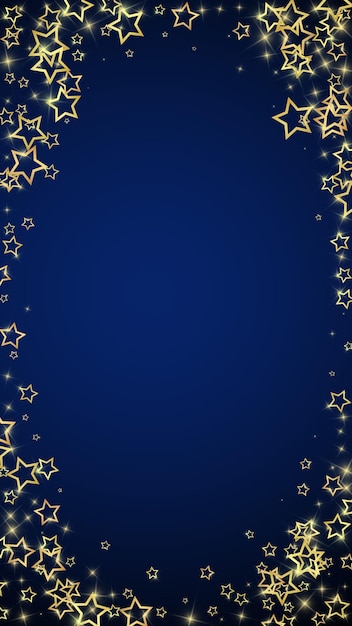 Estrellas centelleantes esparcidas volando al azar