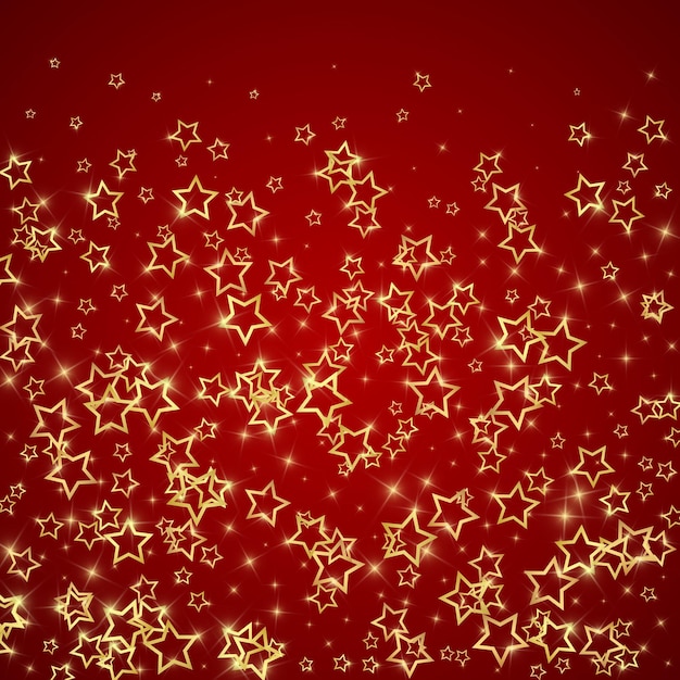 Estrellas centelleantes esparcidas volando al azar