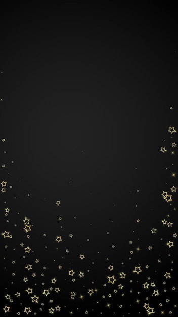 Estrellas centelleantes esparcidas volando al azar