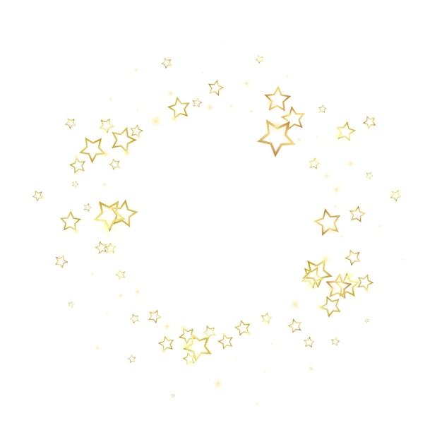 Estrellas centelleantes esparcidas volando al azar