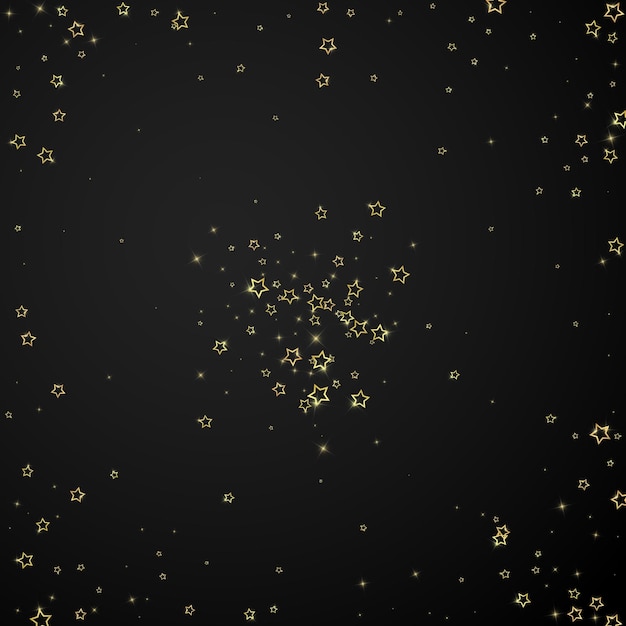 Estrellas centelleantes esparcidas volando al azar