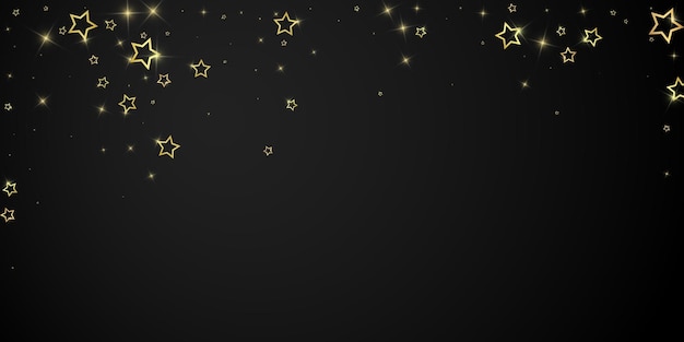 Estrellas centelleantes esparcidas volando al azar