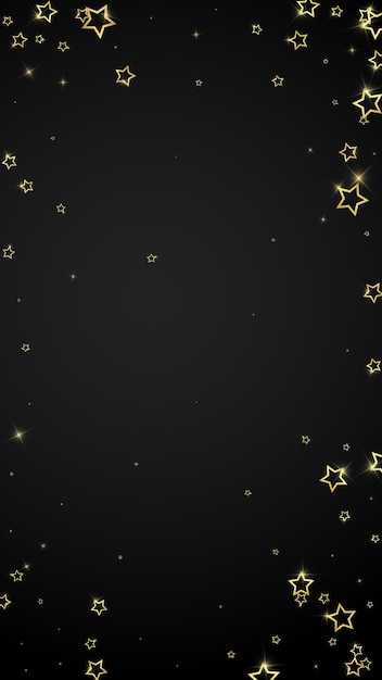 Estrellas centelleantes esparcidas volando al azar